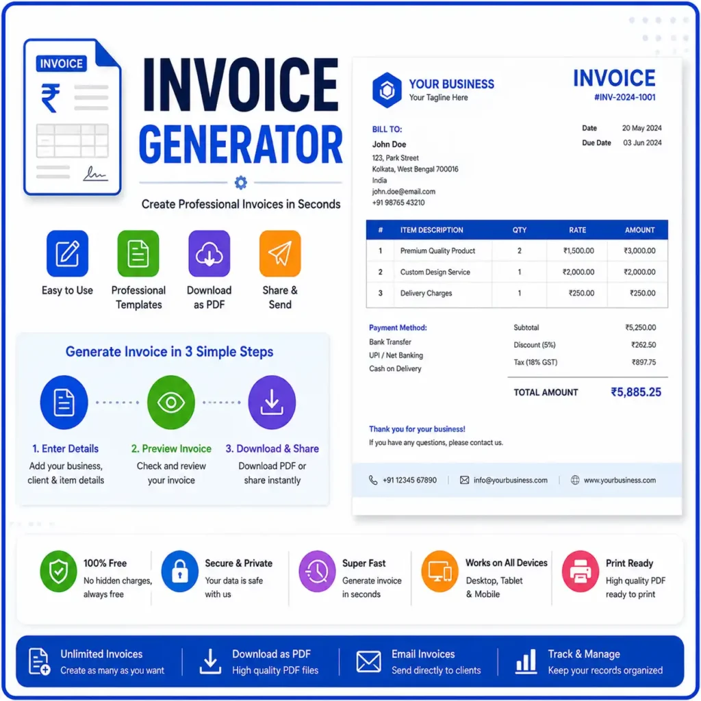 free invoice generator sobtools.in