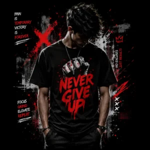 never give up tshirt